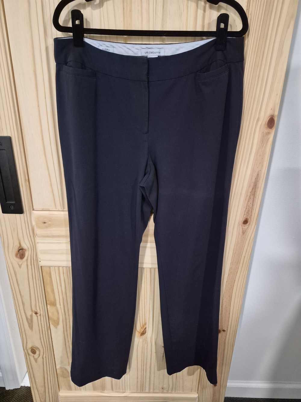 Liz Claiborne Navy Straight-Leg Pants
